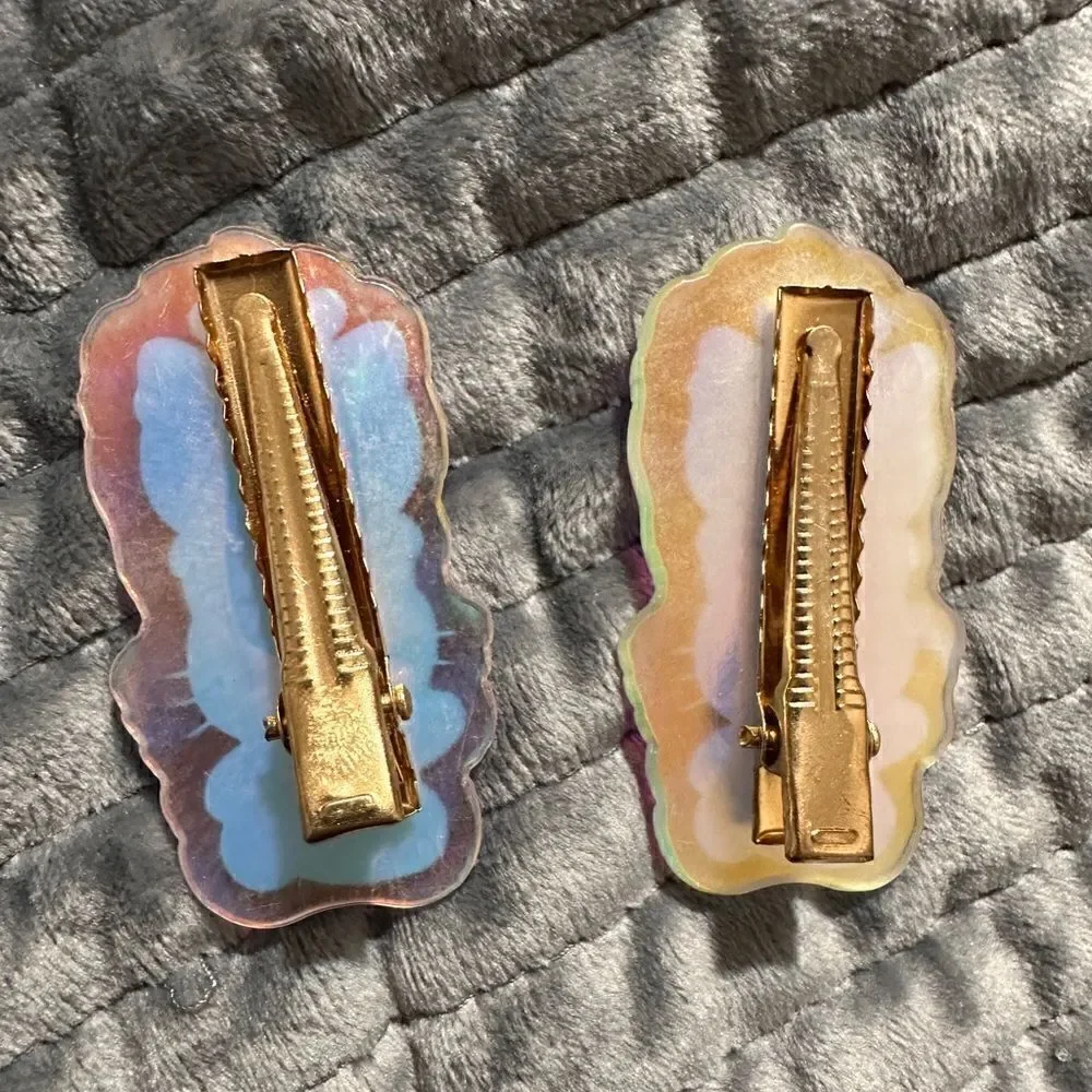 Hello Kitty Amazing Hair Clip 2 Pcs  Aurora borealis